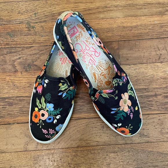 Rifle Paper Co. X Keds Triple Decker Lively Floral  Women’s Slip Ons - Size 8 - Picture 9 of 9